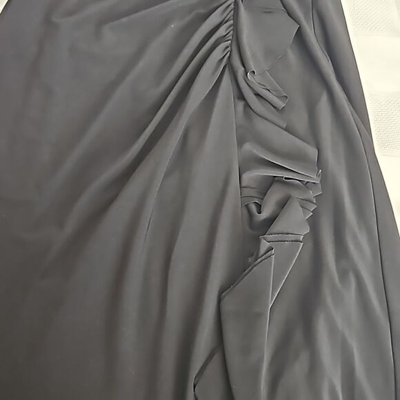 Ralph Lauren Women's Ruffled Midi Dress Black 4 - Picture 14 of 16